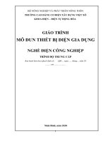 Giáo trình Thiết bị điện gia dụng (Nghề: Điện công nghiệp - Trung cấp) - Trường Cao đẳng Cơ điện Xây dựng Việt Xô