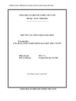 (SKKN mới NHẤT) ỨNG DỤNG CÔNG NGHỆ TRONG dạy học TRỰC TUYẾN