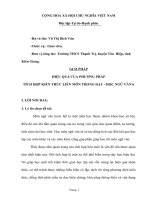 (SKKN mới NHẤT) hiệu quả của phương pháp tích hợp kiến thức liên môn trong dạy  học ngữ văn 6 