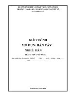 Giáo trình Hàn vảy (Nghề: Hàn - Cao đẳng) - Trường Cao đẳng Cơ điện Xây dựng Việt Xô