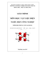 Giáo trình Vật liệu điện (Nghề: Điện công nghiệp - Trung cấp/Cao đẳng) - Trường Cao đẳng Cơ điện Xây dựng Việt Xô