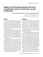 Nghiên cứu về thời gian hồi phục tần số tim ở người khỏe mạnh và bệnh nhân suy tim tại Việt Nam