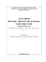 Giáo trình Kỹ thuật đo đạc (Nghề: Điện nước - Trung cấp) - Trường Cao đẳng Cơ điện Xây dựng Việt Xô