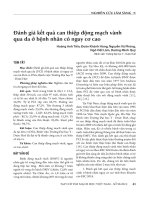 Đánh giá kết quả can thiệp động mạch vành qua da ở bệnh nhân có nguy cơ cao