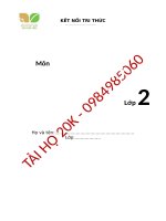 BỘ đề KIỂM TRA học kì 2 môn TOÁN lớp 2 kết nối TRI THỨC năm 2023 bản HIỆU CHỈNH 