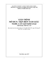 Giáo trình Tiện ren tam giác (Nghề: Cắt gọt kim loại - Trung cấp) - Trường Cao đẳng Cơ điện Xây dựng Việt Xô