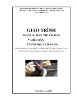 Giáo trình Hàn TIG cơ bản (Nghề: Hàn - Cao đẳng) - Trường Cao đẳng Cơ điện Xây dựng Việt Xô