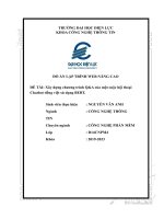 ĐỒ ÁN LẬP TRÌNH WEB NÂNG CAO ĐỀ TÀI Xây dựng chương trình Q&A của một cuộc hội thoại Chatbot tiếng việt sử dụng BERT