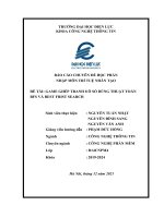 BÁO cáo CHUYÊN đề học PHẦN NHẬP môn TRÍ TUỆ NHÂN tạo đề TÀI GAME GHÉP TRANH 8 ô số DÙNG THUẬT TOÁN BFS và BEST FRIST SEARCH 