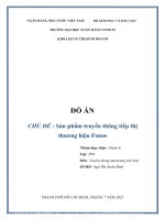 ĐỒ án CHỦ đề  sản phẩm truyền thông tiếp thị thương hiệu fonos 