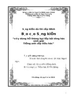 SKKN xây dựng hệ thống bài tập bồi dưỡng học sinh giỏi tiếng anh cấp tiểu học 