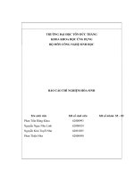 BÁO cáo THÍ NGHIỆM hóa SINH định tính và khảo sát protein 