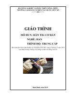 Giáo trình Hàn TIG cơ bản (Nghề: Hàn - Trung cấp) - Trường Cao đẳng Cơ điện Xây dựng Việt Xô