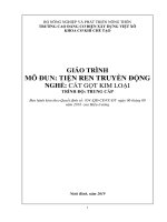 Giáo trình Tiện ren truyền động (Nghề: Cắt gọt kim loại - Trung cấp) - Trường Cao đẳng Cơ điện Xây dựng Việt Xô