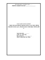 SKKN một số GIẢI PHÁP NHẰM NÂNG CAO VIỆC HÌNH THÀNH NĂNG lực, PHẨM CHẤT CHO học SINH lớp 