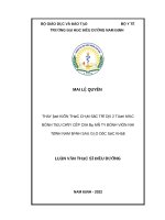 Thay đổi kiến thức chăm sóc trẻ dưới 2 tuổi mắc bệnh tiêu chảy cấp của bà mẹ tại bệnh viện nhi tỉnh nam định sau giáo dục sức khoẻ