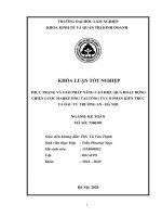 KHÓA LUẬN TỐT NGHIỆP: THỰC TRẠNG VÀ GIẢI PHÁP NÂNG CAO HIỆU QUẢ HOẠT ĐỘNG CHIẾN LƯỢC MARKETING TẠI CÔNG TY CỔ PHẦN KIẾN TRÚC VÀ ĐẦU TƯ TRƯỜNG AN