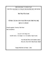 Tính cách con người nam trung bộ qua ca dao (luận văn thạc sĩ ngôn ngữ) 