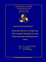 Kết hợp xử lý tín hiệu cấu trúc và mạng thần kinh tích chập trong ứng dụng phân đoạn ảnh y khoa 