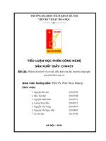 TIỂU LUẬN HỌC PHẦN CÔNG NGHỆ  SẢN XUẤT GIẤY Đề tài Phân tích làm rõ về cơ chế, điều kiện của dây chuyền công nghệ  quá trình khử mực in