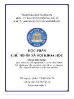 Thảo luận nhóm TMU vai trò của giai cấp công nhân th ế giới và vi t nam hi n nay ệ ệ trong thời kì quá độ nghĩa xã hộ lên chủ i 