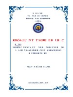 KHÓA LUẬN TỐT NGHIỆP ĐỀ TÀI: NGHIÊN CỨU CÁC YẾU TỐ ẢNH HƯỞNG ĐẾN XU HƯỚNG LỰA CHỌN XĂNG SINH HỌC E5 CỦA KHÁCH HÀNG TẠI THÀNH PHỐ HUẾ