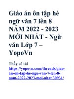 Giáo án ôn tập hè ngữ văn 7 lên 8 năm 2022   2023 mới NHẤT   ngữ văn lớp 7 – yopovn 