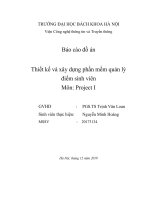 Báo cáo đồ án thiết kế và xây dựng phần mềm quản lý điểm sinh viên môn project i 