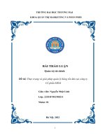 Thảo luận nhóm TMU THẢO LUẬN quản trị tài chính đề tài thực trạng và giải pháp quản lý hàng tồn kho tại công ty cổ phần MISA 