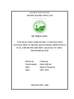 Ứng dụng công nghệ tin học và phương pháp toàn đạc điện tử thành lập bản đồ địa chính tờ số 43 tỷ lệ 1500 phường phú diễn   quận bắc từ liêm   thành phố hà nội  