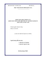 (LUẬN án TIẾN sĩ) kiểm toán hoạt động của kiểm toán nhà nước đối với các tập đoàn kinh tế nhà nước ở việt nam 