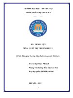 Thảo luận nhóm TMU môn QUẢN TRỊ THƯƠNG HIỆU 1 đề tài xây dựng thương hiệu thuốc nhuộm tóc unihairs 
