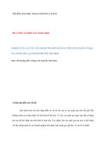 NGHIÊN cứu các yếu tố ẢNH HƯỞNG đến HÀNH VI TIÊU DÙNG HÀNG NGOẠI của SINH VIÊN tại THÀNH PHỐ hồ CHÍ MINH 
