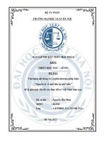 Vận dụng nội dung và ý nghĩa phương pháp luận nguyên lý về mối liên hệ phổ biến để lý giải một vấn đề của thực tiễn ở việt nam hiện nay  