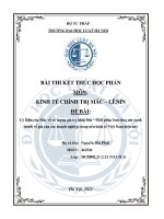 Lý luận của mác về số lượng giá trị hàng hóa – giải pháp làm tăng sức cạnh tranh về giá của các doanh nghiệp trong nền kinh tế việt nam hiện nay 