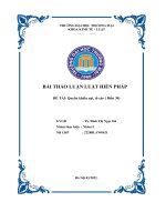 Thảo luận nhóm TMU THẢO LUẬN LUẬT HIẾN PHÁP đề tài quyền khiếu nại, tố cáo ( điều 30) 