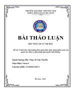 Thảo luận nhóm TMU trình bày tình hu n ch m soát c ống liên quan đế ức năng kiể ủa quản tr i pháp gi i quy t tình hu ng  