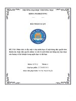 Thảo luận nhóm TMU phân tích và lấy một ví dụ minh họa về một hãng độc quyền bán thuần túy hoặc độc quyền nhóm và chỉ rõ cách thức mà hãng này lựa chọn sản lượng và lợi nhuận trong ngắn hạn và dài hạn 
