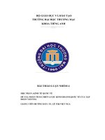 Thảo luận nhóm TMU PHÂN TÍCH CHIẾN lược KINH DOANH QUỐC tế của tập đoàn VIETTEL 