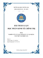 Thảo luận nhóm TMU NGHIÊN cứu lý LUẬN TÍCH lũy và vận DỤNG vào VIỆT NAM HIỆN NAY 