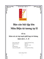 Báo cáo bài tập lớn môn điện tử tương tự II đề tài khảo sát các loại mạch phối hợp trở kháng hình chữ l, t, π 