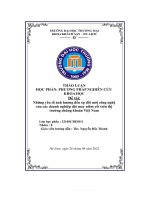 Thảo luận nhóm TMU những yếu tố ảnh hưởng đến sự đổi mới công nghệ của các doanh nghiệp dệt may niêm yết trên thị trường chứng khoán việt nam 