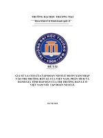 Thảo luận nhóm TMU GIẢ sử là CEO của tập đoàn NESTLÉ MUỐN xâm NHẬP vào THỊ TRƯỜNG bán lẻ của VIỆT NAM  PHÂN TÍCH và ĐÁNH GIÁ TÍNH hấp dẫn của THỊ TRƯỜNG bán lẻ ở VIỆT NAM với tập đoàn NESTLÉ  