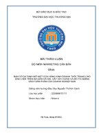 Thảo luận nhóm TMU bạn có dự ĐỊNH mở một cửa HÀNG KINH DOANH THỜI TRANG CHO SINH VIÊN TRÊN địa bàn hà nội  hãy xây DỰNG và mô tả CHÍNH SÁCH sản PHẨM của DOANH NGHIỆP bạn 