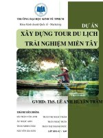 XÂY DỰNG TOUR DU LỊCH TRẢI NGHIỆM MIỀN tây 