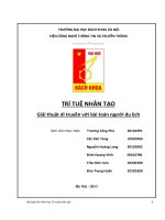 Ứng dụng thuật giải GA đối với bài toán du lịch (tham khảo) 