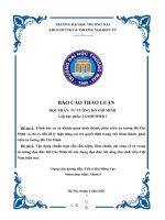 Thảo luận nhóm TMU trình bày cơ sở khách quan hình thành, phát triển tư tưởng hồ chí minh và chỉ ra tiền đề lý luận đóng vai trò quyết định trong việc hình thành, phát triển tư tưởng hồ chí minh  