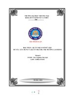 Thảo luận nhóm TMU QUẢN TRỊ cơ sở dữ LIỆU đề tài  xây DỰNG và QUẢN TRỊ CSDL THỊ TRƯỜNG LAO ĐỘNG 