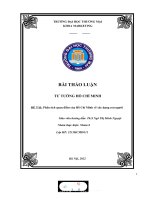 Thảo luận nhóm TMU tư TƯỞNG hồ CHÍ MINH đề tài phân tích quan điểm của hồ chí minh về xây dựng con người 