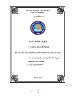 Thảo luận nhóm TMU tư TƯỞNG hồ CHÍ MINH đề tài phân tích quan điểm của hồ chí minh về xây dựng con người 